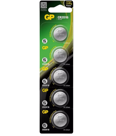 Батарейки-Таблетки GP CR2016 / 3V блістер 5шт. ОРИГІНАЛ, фото 1