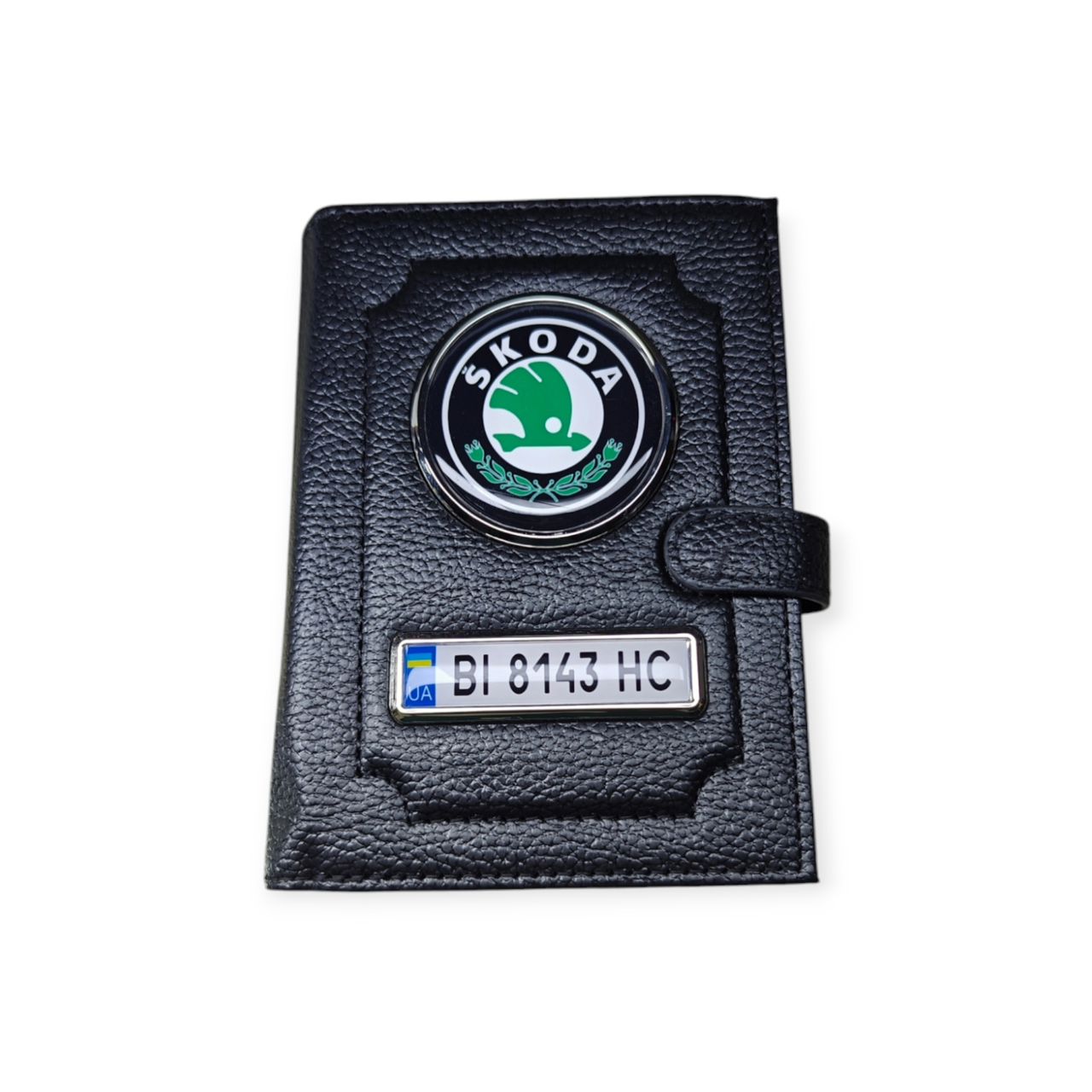 Портмоне Skoda вінком з держ. номером