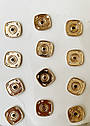 Декоративні пришивні кнопки металеві Ø21 мм 12 шт/уп ЗОЛОТО, фото 5