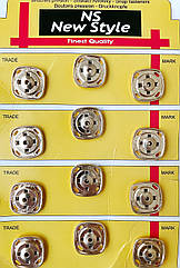 Декоративні пришивні кнопки металеві Ø21 мм 12 шт/уп ЗОЛОТО