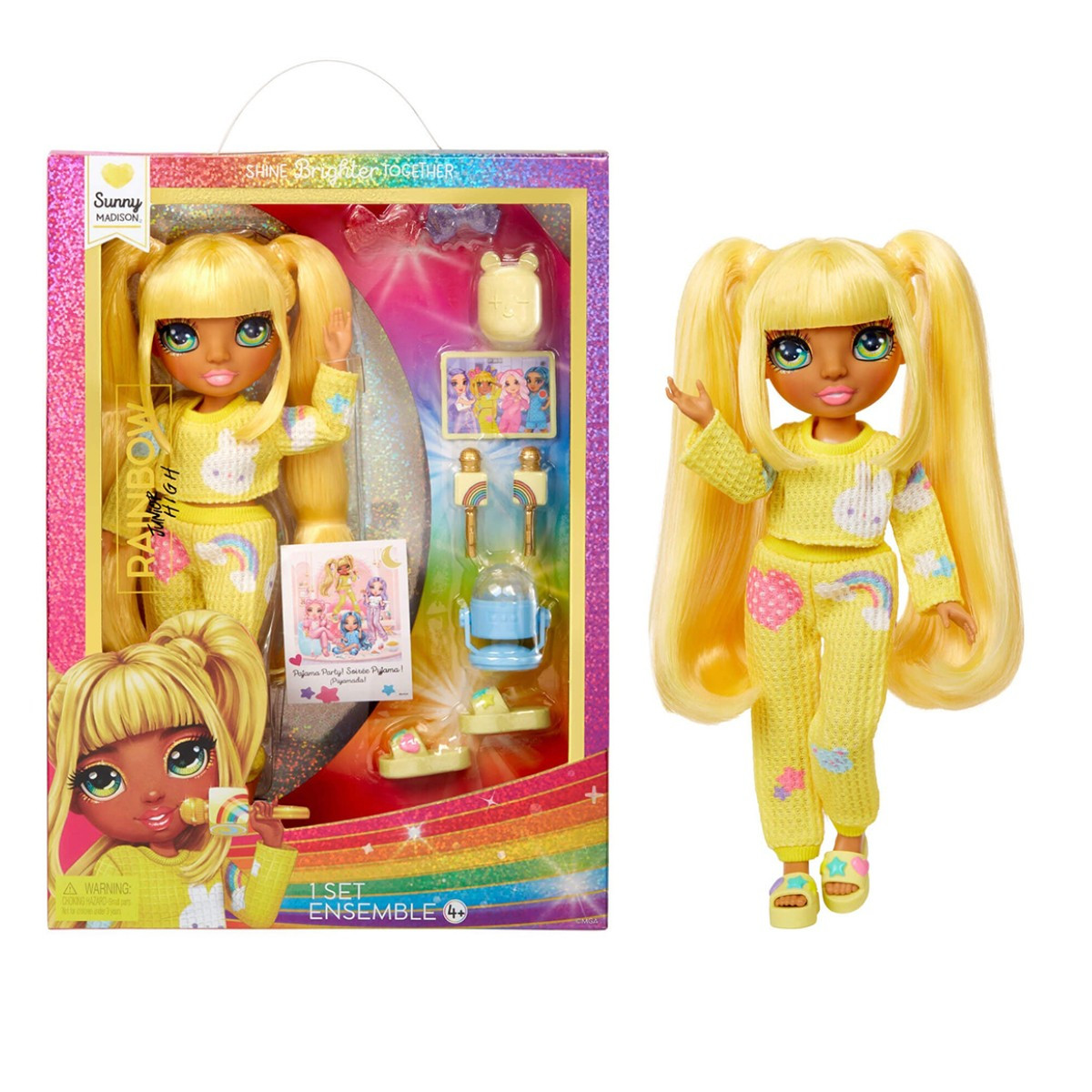 Лялька Rainbow High серії Junior High PJ Party - Санні Baumar - Завжди Вчасно, фото 1
