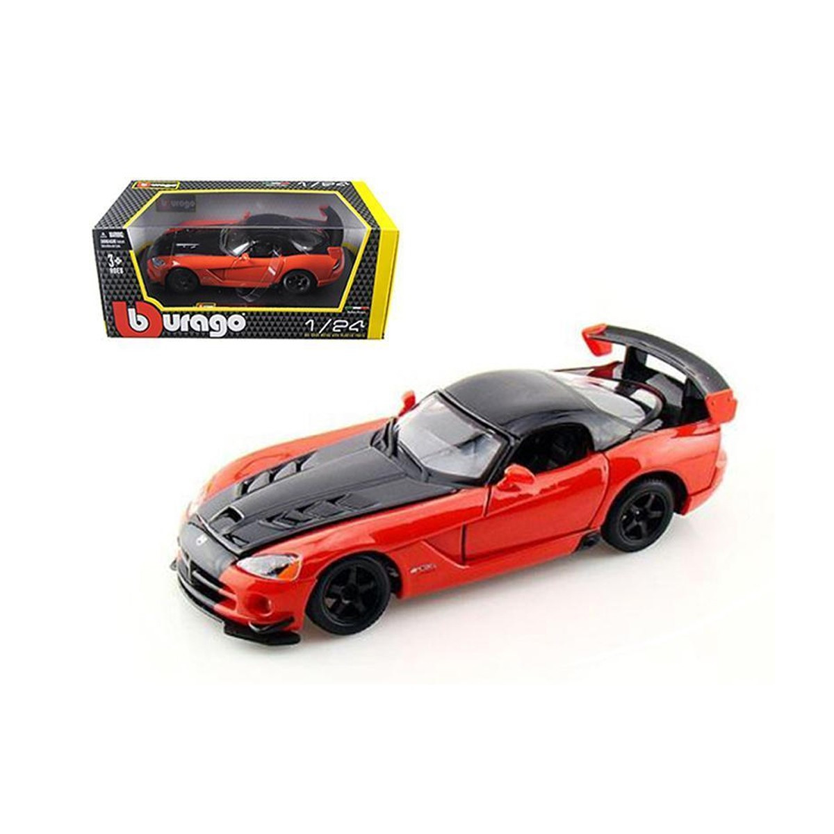 Автомодель - Dodge Viper Srt10 Acr (ассорті помаранч-чорн металік, червоно-чорн металік, 1:24) Baumar - Завжди Вчасно, фото 1