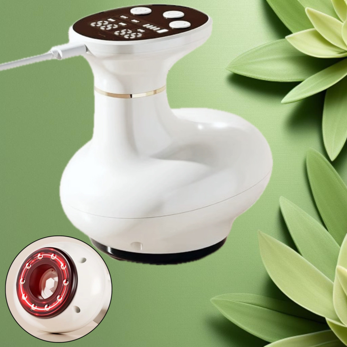 Антицелюлітний вакуумний масажер Cupping Massage з інфрачервоним нагріванням AND 1110 USB-маспер від целюліту