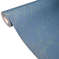 Шпалери вінілові 10,05 × 1,06 м Marburg 30874, сині з бірюзовим для спальні, вітальні, коридору, кухні, ванної кімнати