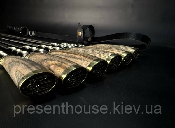 Шампура подарункові «Тризуб» у сагайдаку, фото 1