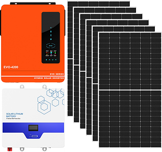 Сонячна електростанція (СЕС) ARUNA 4,2 kW АКБ 5120 Wh 200Ah 24 V