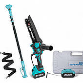 Акумуляторна ланцюгова пилка Grand АПЦ-20V/M8"-4 (+Висоторіз 2,5м, 2 акум. 20В, 4000 мАг, шина 203 мм, ЧЕХІЯ)
