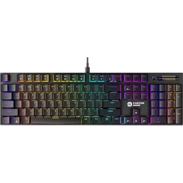 Клавіатура Canyon Cometstrike GK-55 RGB підсвічування ENG/UKR USB Black