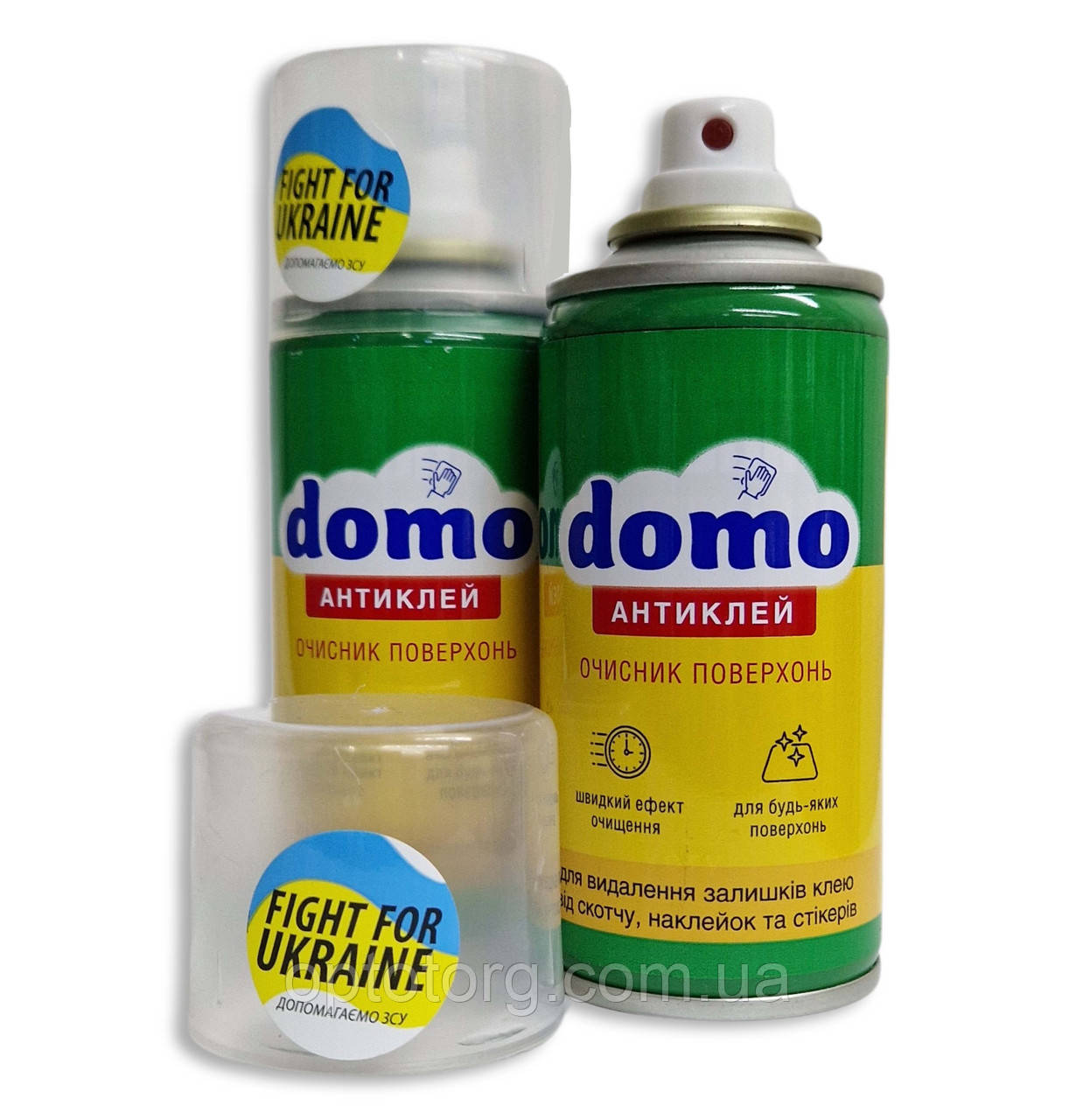 Антиклей Domo — очисник для скла, пластику, гуми, тканини, меблів від залишків клею, наклейок 150мл