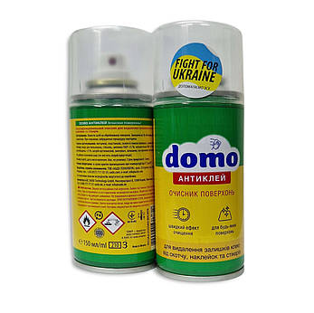 Антиклей Domo — очисник для скла, пластику, гуми, тканини, меблів від залишків клею, наклейок 150мл, фото 3