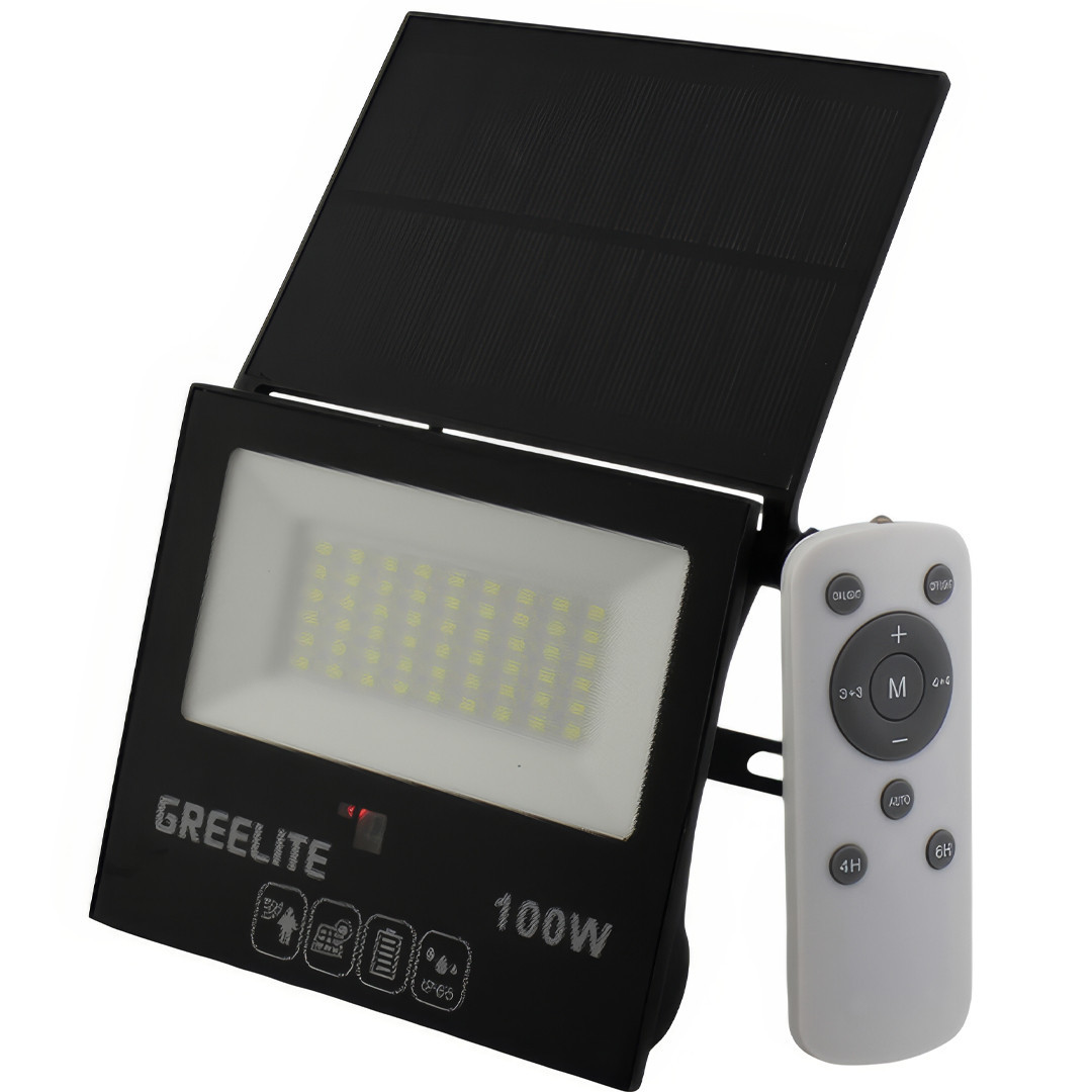 Вуличний ліхтар на сонячній панелі GreeLite JX 010 60W Ліхтар з датчиком руху та пультом iC227, фото 1