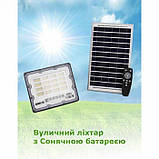 Вуличний ліхтар на стовп на сонячній панелі 200 W JX 007 пульт iC227, фото 3