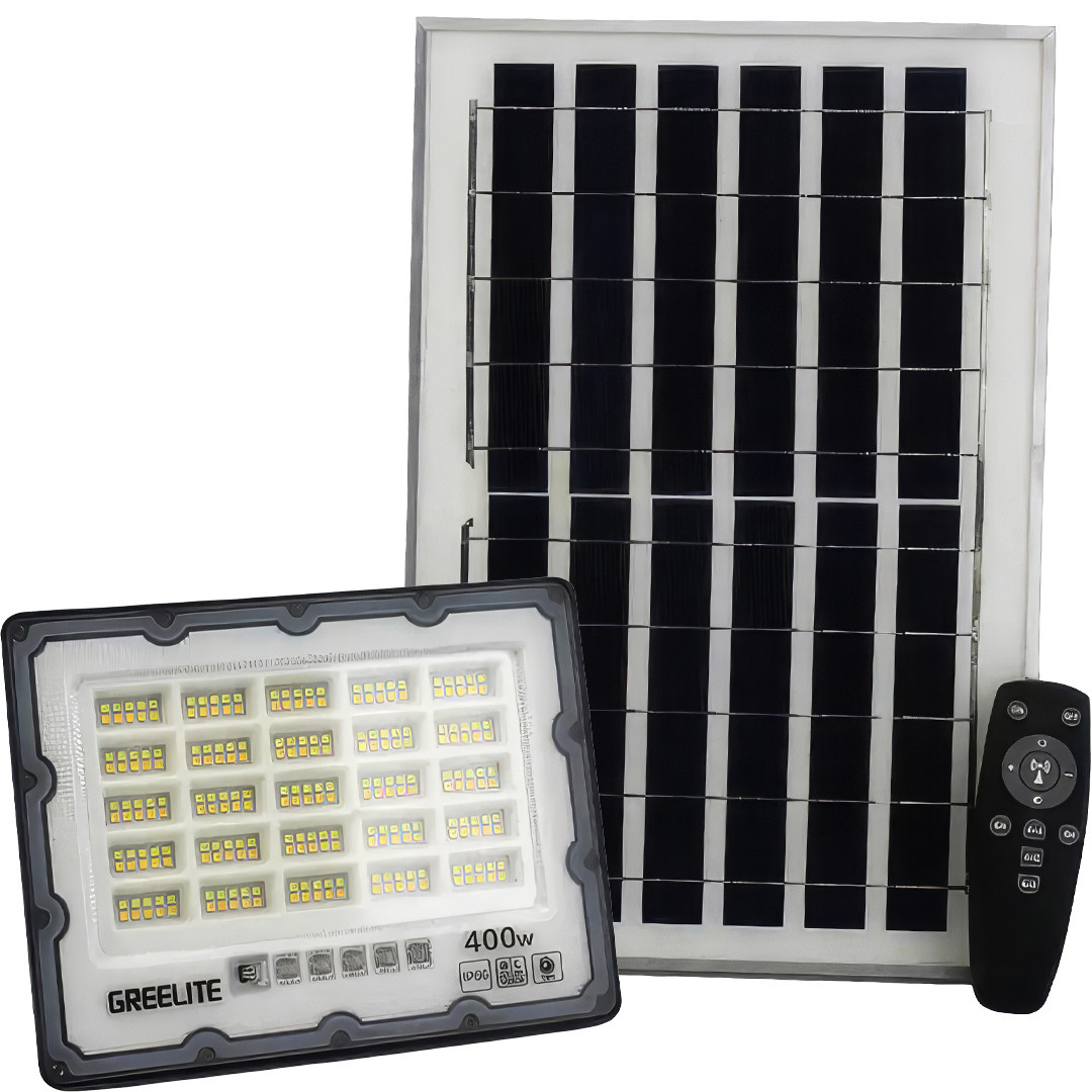 Вуличний ліхтар на сонячній панелі GreeLite JX 007 400W Ліхтар з датчиком руху та пультом iC227