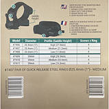 Сталеві кільця Konus QR D30 середні Weaver, фото 2