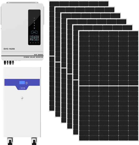 Сонячна електростанція (СЕС) ARUNA 10,2 kW АКБ 15360 Wh 300Ah 48 V, фото 1