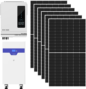 Сонячна електростанція (СЕС) ARUNA 10,2 kW АКБ 15360 Wh 300Ah 48 V