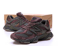 Чоловічі кросівки New Balance 9060 Truffle Rich Earth (коричневі) демісезонні стильні замшеві Y14599