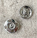 Пришивні кнопки металеві для одягу Ø7.5 мм 24 шт/уп СРІБЛО, фото 2