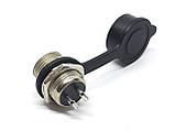 Роз'єм GX12 mini XLR M12, RS765 2 контактний (2pin) пара (Гніздо з вологозахисною заглушкою + штекер), фото 5