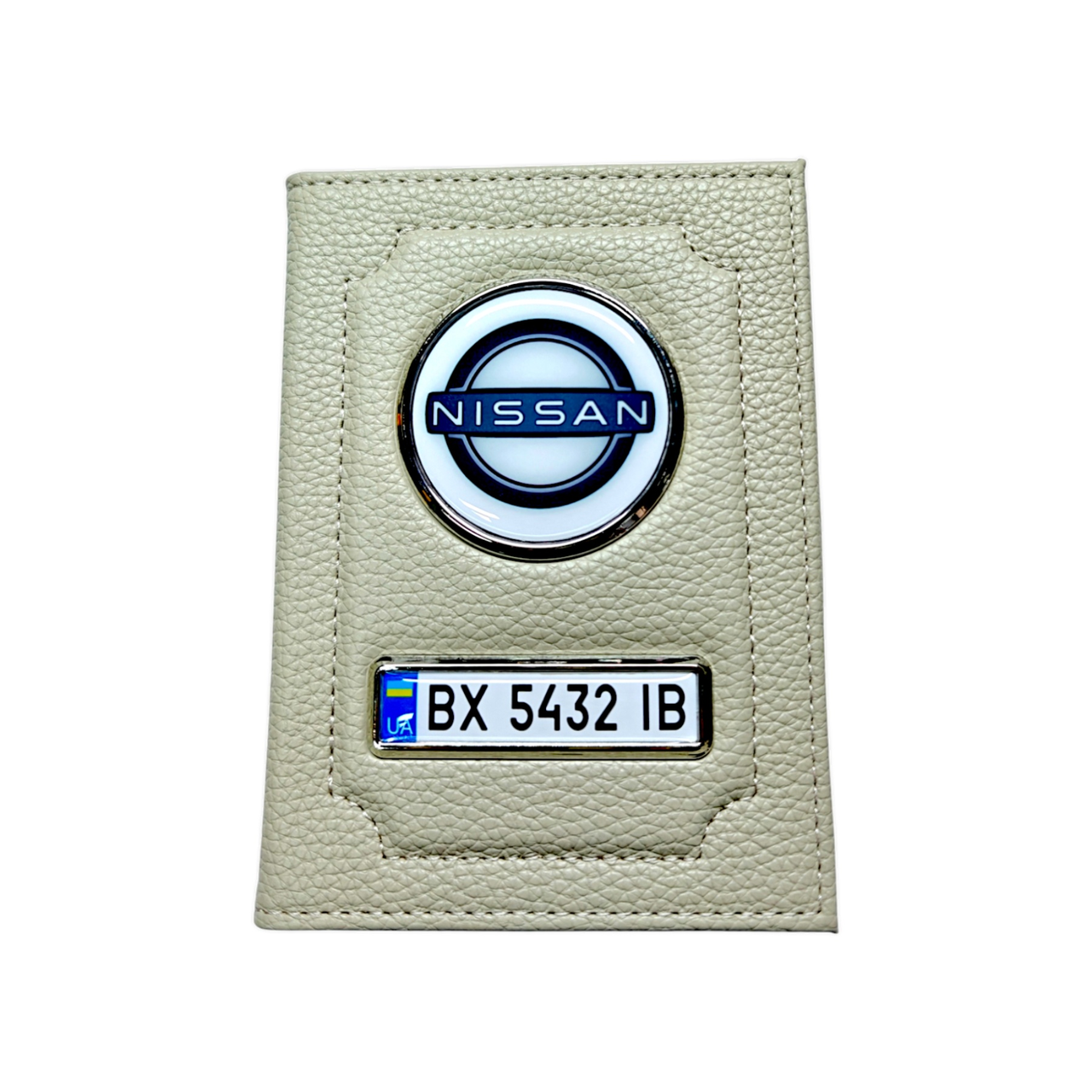 Обкладинка для автодокументів Nissan сіра, фото 1