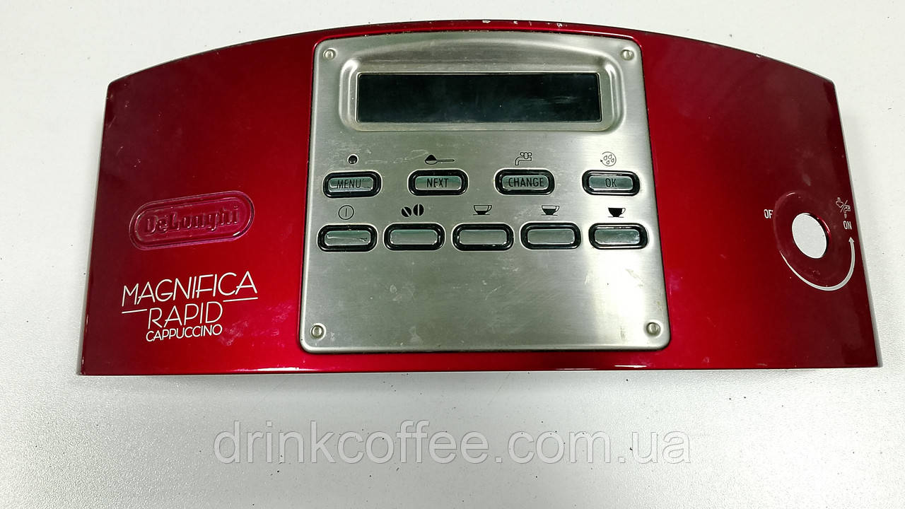 Лицьова панель без плати керування для кавомашини DeLonghi ESAM 3400.R_11 Magnifica Rapid Cappuccino б/у, фото 1