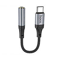 Аудiокабель HOCO LS36 Fresh Digital Type-C to 3.5 audio converter Black
