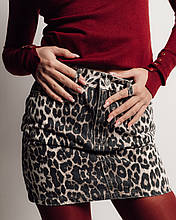 Спідниця міні Dilvin 80568 34 леопардовий
