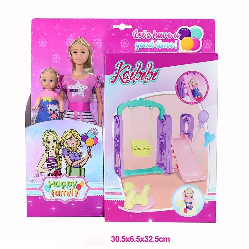 Лялька WG 210 (36/2) висота 30 см, аксесуари, пупсик, гойдалка, в коробці