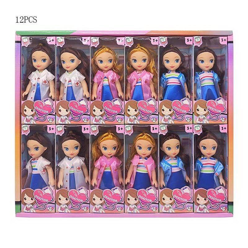 Набір ляльок TT 61 A (40/2) ЦІНА ЗА 12 ШТУК В БЛОЦІ, висота 15см, гумова голова, знімний одяг, рухливі руки, в