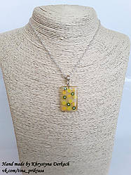 Підвіска кулон прозора фрукти з ланцюжком