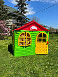 Будиночок зі шторками doloni toys, Дитячий будиночок пластик 129х129х120 см, Дитячі ігрові намети, будиночки Doloni, фото 3