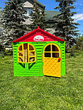 Будиночок зі шторками doloni toys, Дитячий будиночок пластик 129х129х120 см, Дитячі ігрові намети, будиночки Doloni, фото 6
