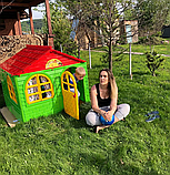 Будиночок зі шторками doloni toys, Дитячий будиночок пластик 129х129х120 см, Дитячі ігрові намети, будиночки Doloni, фото 10