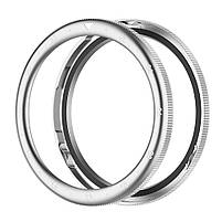 Безель металевий для смарт годинника Xiaomi Watch S3/S4 Silver-2 + захисне скло, фото 7