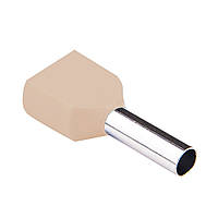 Наконечник втулковий 1,5/8 подвійний, кабельний у ізоляції, трубчастий, НШВІ, штировий ізольований