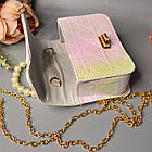 Дитяча сумочка блискуча 14*10 см з клапаном та перлинами у різних варіантах Luna, фото 3