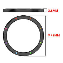 Безель металевий для смарт годинника Xiaomi Watch S3/S4 Silver-multicolor + захисне скло, фото 9