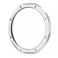 Безель металевий для смарт годинника Xiaomi Watch S3/S4 Silver-multicolor + захисне скло, фото 6