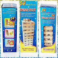 Дерев'яна настільна гра Падаюча вежа Wiss Toys велика