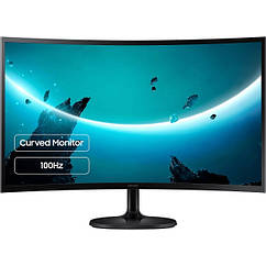 Монітор 24" SAMSUNG S24D360 Curved (VA, 4 мс, 1920x1080, 100Hz, HDMI/VGA) (код 145963)