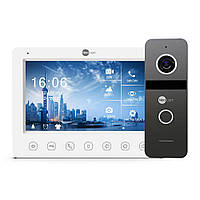 Комплект відеодомофона Neolight NeoKIT FHD Pro Graphite: відеодомофон 7" з детектором руху і 2 Мп відеопанель