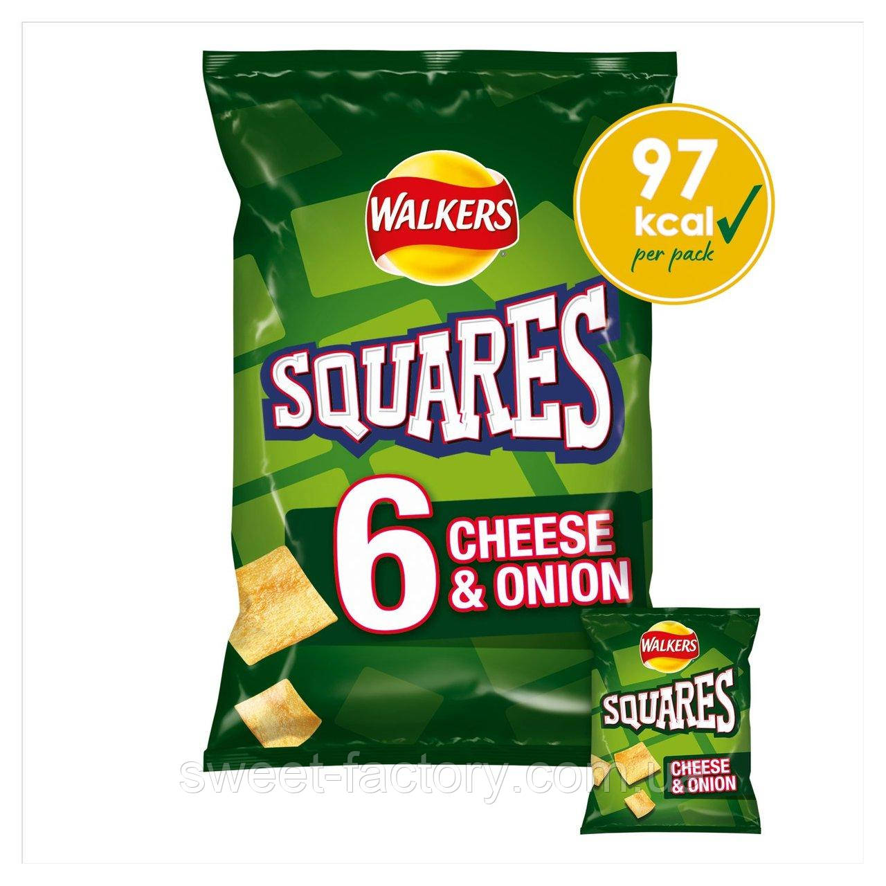 Чіпси Walkers Squares Cheese Onion 22g, фото 1