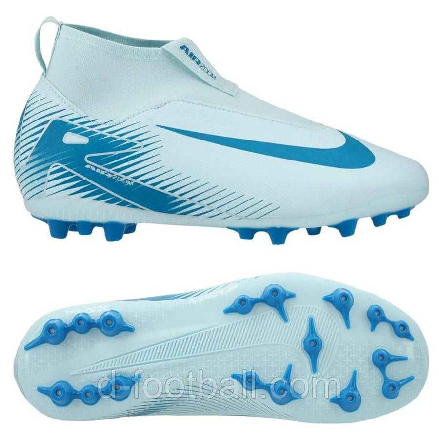 Дитячі футбольні бутси Nike Mercurial Superfly 10 Academy AG FQ8308-400, Блакитний, Розмір (EU) — 32