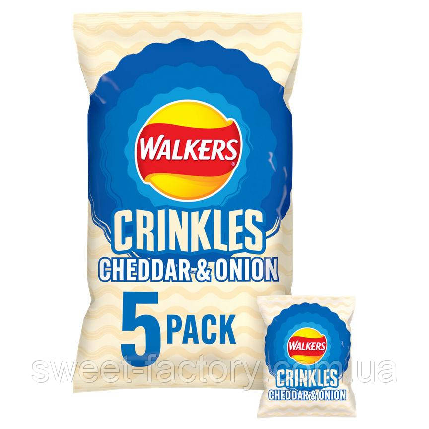Чіпси Walkers Crinkle Cheddar & Onion 23g, фото 1