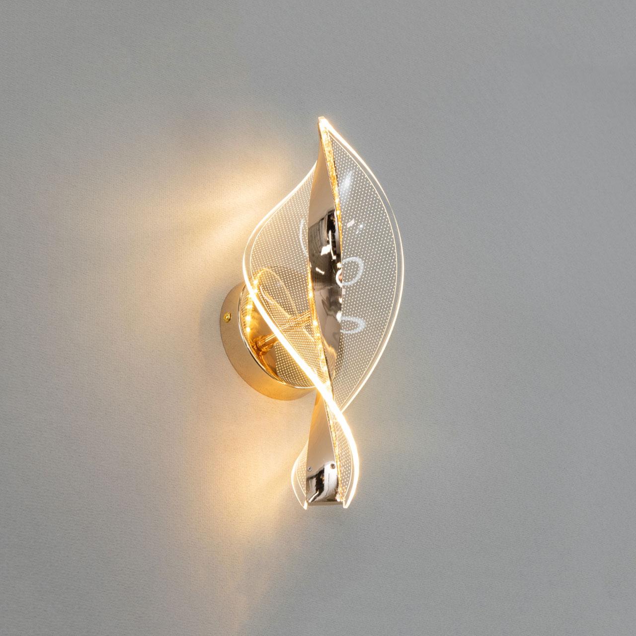 Світлодіодне LED бра 6 Вт з регульованою колірною температурою колір каркаса золотий D-F4962-1, фото 1