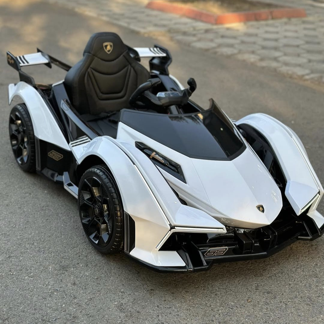 Дитячий електромобіль Lamborghini (білий колір) з пультом радіокерування Bluetooth 2.4G, фото 1