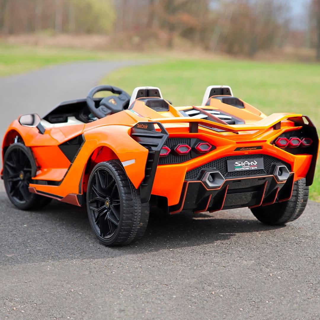 Дитячий двомісний електромобіль Lamborghini Sian (помаранчевий колір), фото 1