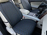 Авто накидки на сидіння Volkswagen Arteon з Екошкіри Повний комплект Преміум+ Чорні чохли накидки Фольєсваген, фото 6