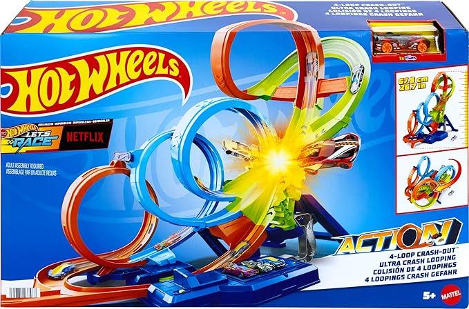 Трек Хот Вілс Неймовірні віражі та петлі Hot Wheels Action Шалені віражі та петлі HXR70