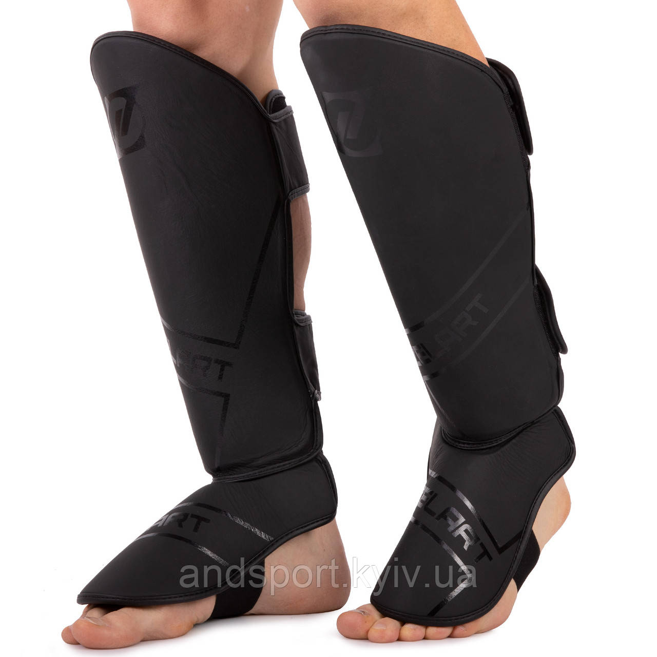 Захист гомілки та стопи Муай Тай, ММА, Кікбоксинг шкіряний Zelart VL-3152 S-XL кольори в асортименті Код VL-3152
